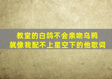 教堂的白鸽不会亲吻乌鸦 就像我配不上星空下的他歌词